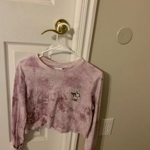 super cute butterfly print tee purple color size XS